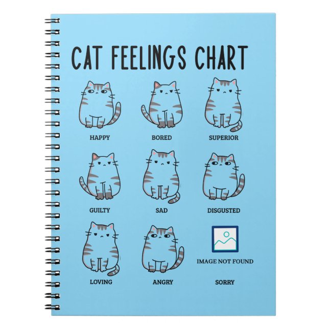 Carnet Tableau des sentiments du chat (Devant)
