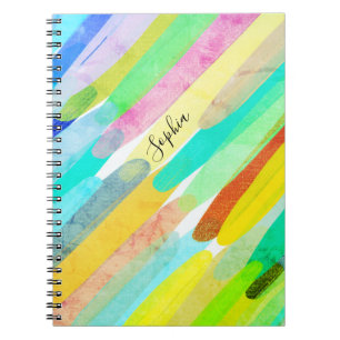 Carnet Taches de couleur diagonales, nom, les années 70 a