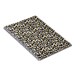 Carnet Taches de léopard monochromes élégantes et glamour