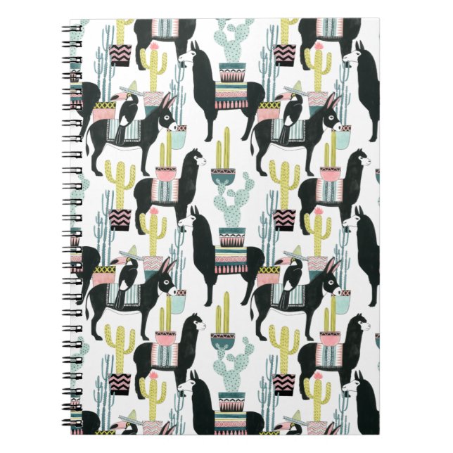 Carnet Taco à propos d'amour | Motif Llama & Donkey (Devant)