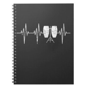 Carnet Tambour de Conga - battement de coeur affligé de