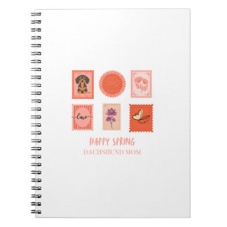 Carnet Tampon de printemps de teckel mignon