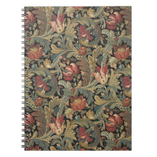 Carnet Tapisserie brodée de tapisserie florale riche anti