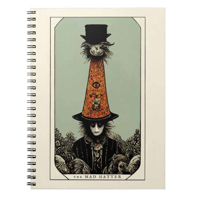 Carnet Tarot Vintage Whimsical Hatter Inspiré (Devant)