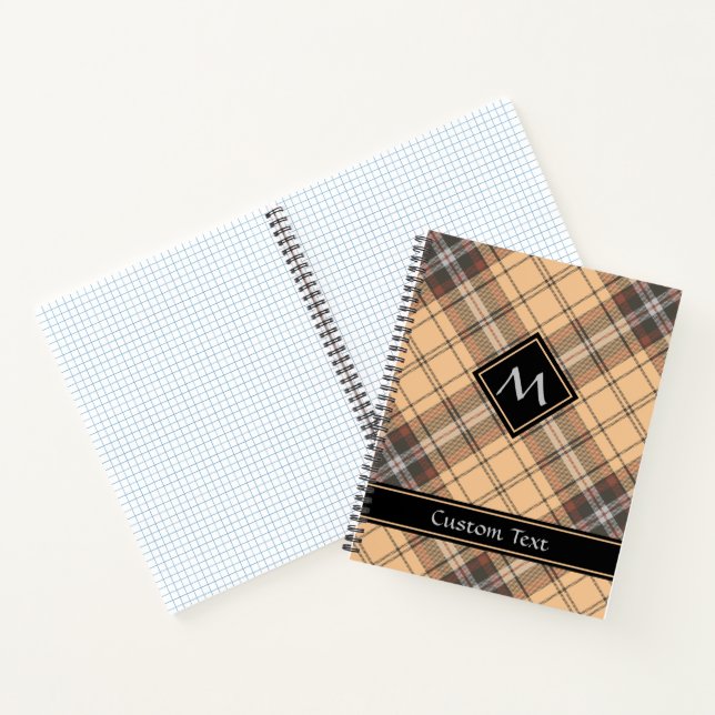Carnet Tartan beige et Brown (Intérieur)