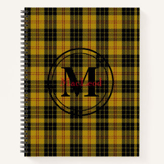 Carnet Tartan de Clan MacLeod écossais Monogramme/Nom