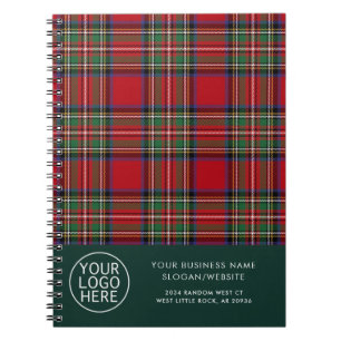 Carnet Tartan de logo d'entreprise Plaid d'employés d'ent
