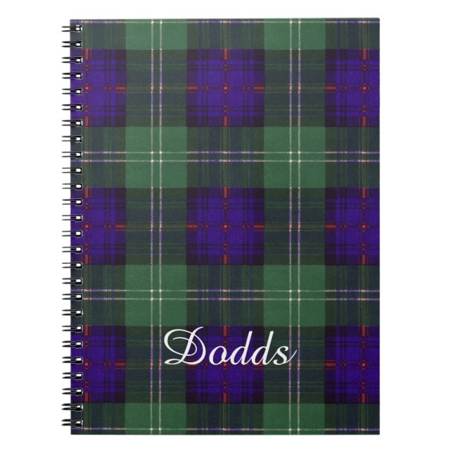 Carnet Tartan écossais de kilt de plaid de clan de Dodds (Devant)