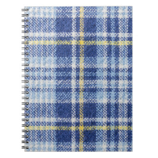 Carnet Tartan jaune bleu : Plaid tendance