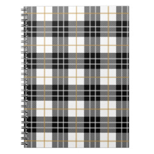 Carnet Tartan noir et blanc