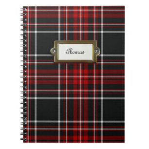 Carnet tartan noir, rouge et blanc