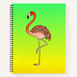 Carnet Tasse à café Flamant Rose Oiseau Ligne Art-57567