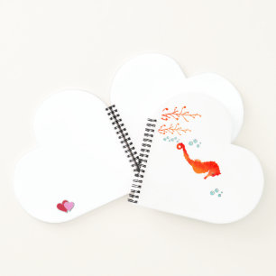 Carnet Tasse Hippocampe Aquarelle Mignon Animation océan