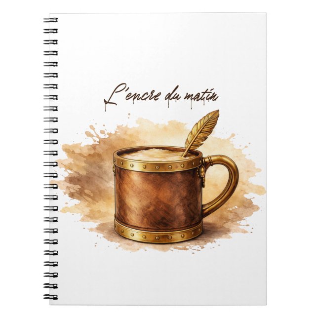 Carnet Tasse l'encre du matin Notebook (Front)