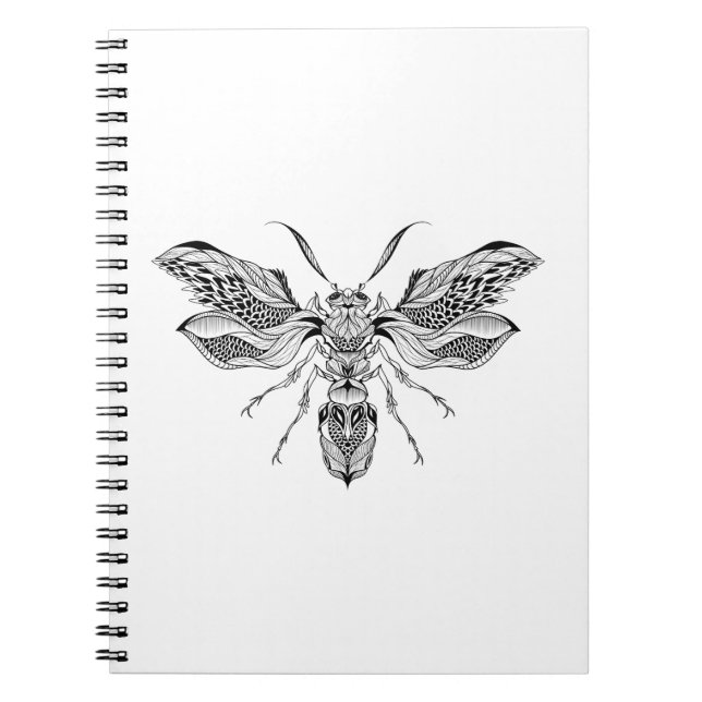 Carnet Tatouage d'Abeille-Guêpe (Devant)