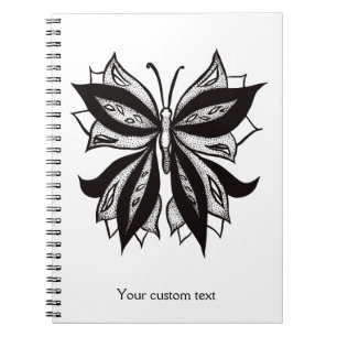Carnet Tatouage Tribal Noir Et Blanc Papillon