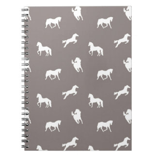 Carnet Taupe d'impression de cheval