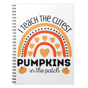 Carnet Teacher Fall Halloween cadeau arc-en-ciel pour ens