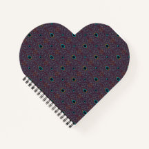 Carnet Teal Violet Jewel Plume de Paon