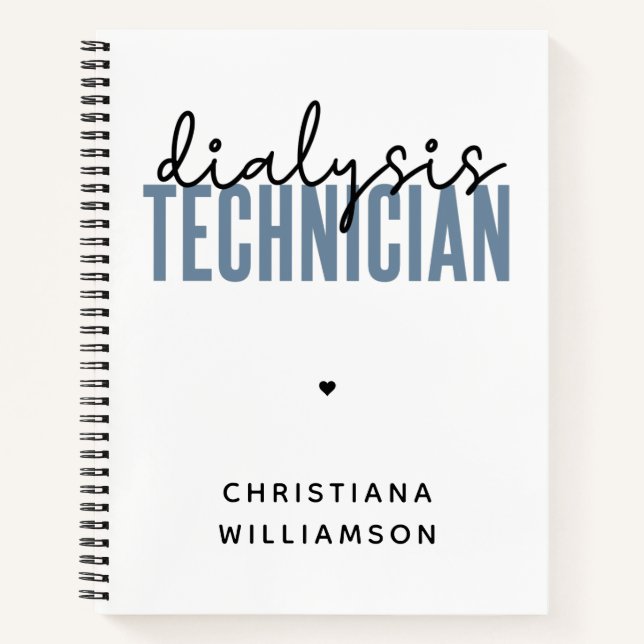 Carnet Technicien de dialyse personnalisé | Cadeaux techn (Devant)