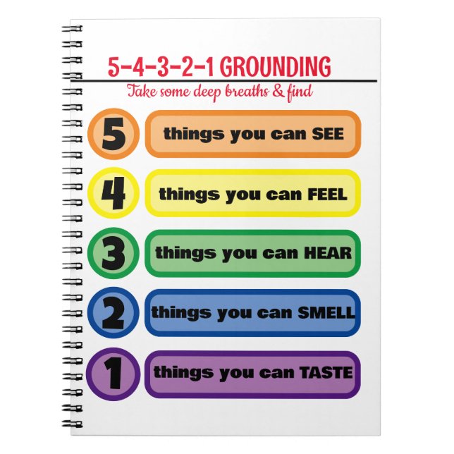 Carnet Technique de mise à la terre pour l'anxiété/le str (Devant)