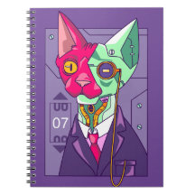 Technologie de style fou Illustration de chat