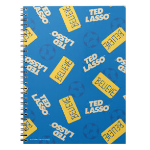 Carnet Ted Lasso   Croyez le Motif de signe et de balle