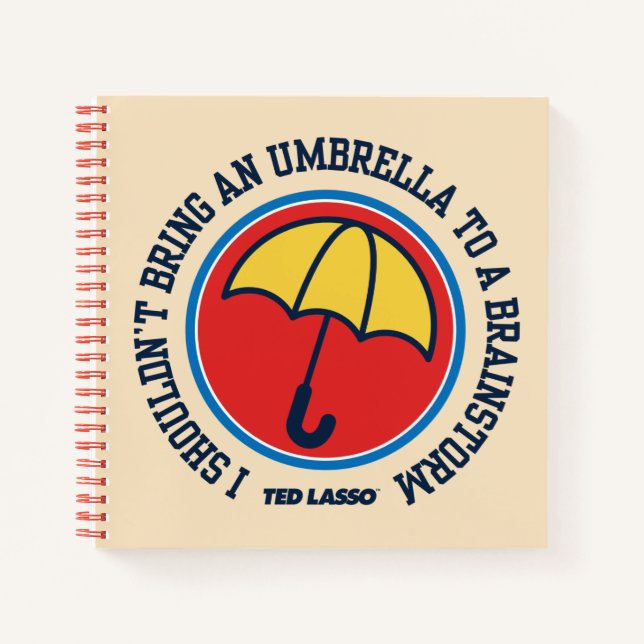 Carnet Ted Lasso | Ne devrait pas apporter le parapluie p (Devant)