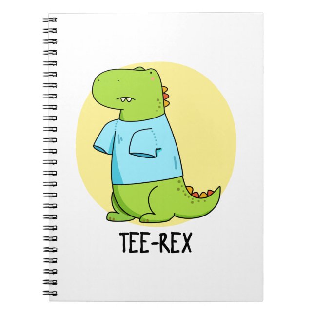 Carnet Tee Rex TShirt Drôle Pun Dinosaure TRex (Devant)