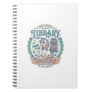 Carnet Tee-shirt graphique fantaisiste Licorne de la bibl