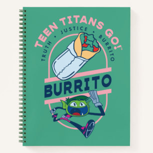 Carnet Teen Titans Go ! Beast Boy "Truth Justice Burrito"