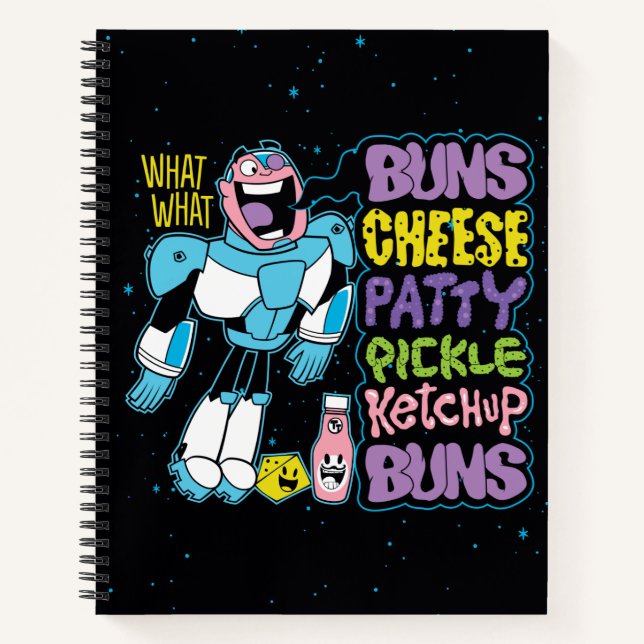 Carnet Teen Titans Go! | Cyborg Burger Rap (Devant)