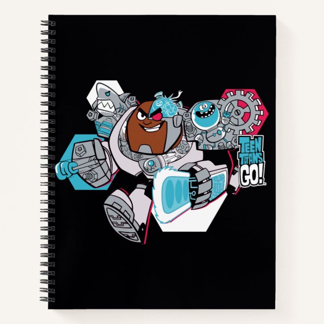 Carnet Teen Titans Go! | Graphique de l'arsenal de Cyborg (Devant)