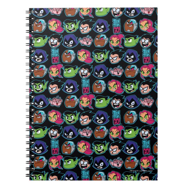 Carnet Teen Titans Go! | Motif Têtes de Titans (Devant)