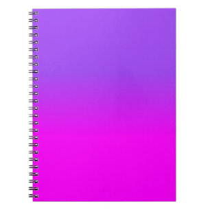 Carnet Teinte ombrée violet néon et rose chaud dégradé de