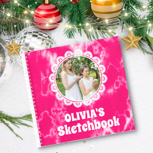 Carnet Teinture de noue rose Noël Personnalisé Enfants Ph