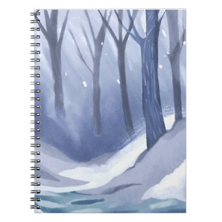 Carnet Tempête De Neige Dans La Forêt