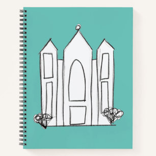 Carnet Temple mormon simple moderne de Salt Lake City LDS