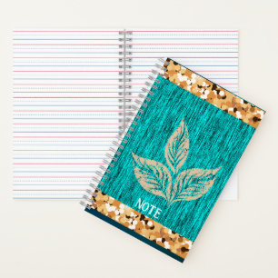 Carnet Tendance Élégante Sarcelle