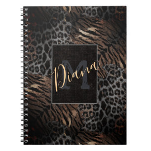 Carnet tendance peau de tigre léopard