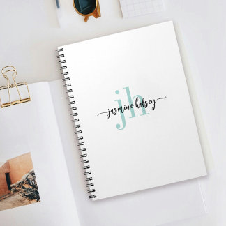 Carnet Tendances Simples Nom et Initiales