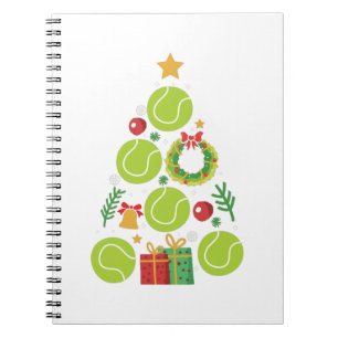 Carnet Tennis Christmas Tree   Cadeau de Noël Sports
