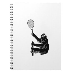 Carnet Tennis jouant la paresse - paresse avec la
