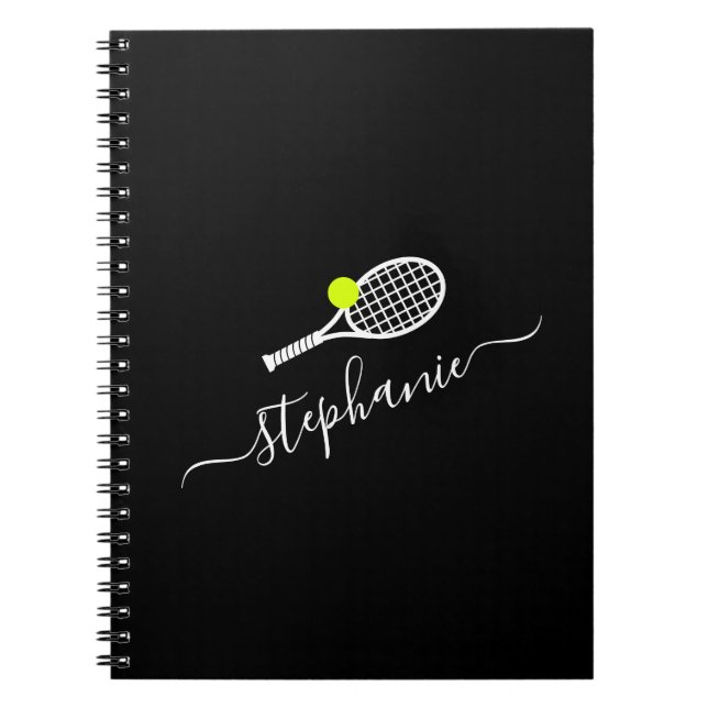 Carnet Tennis Joueur Team Club Nom du camp Personnalisé (Devant)