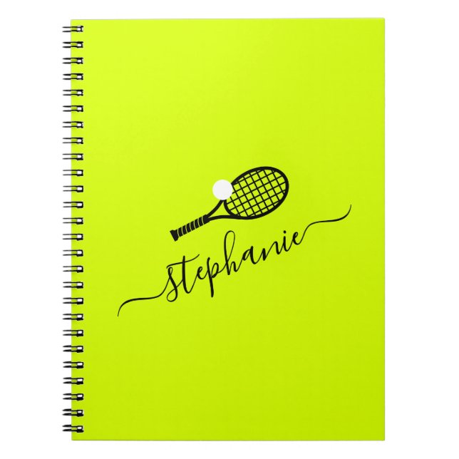Carnet Tennis Player Team Club Camp Nom Personnalisé (Devant)