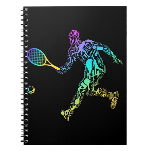 Carnet Tennis Sport Elements Tennis Player (Devant)