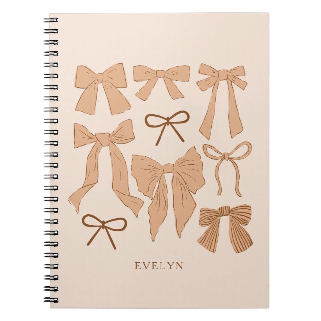 Carnet Terracotta Romantic Bows (Devant)