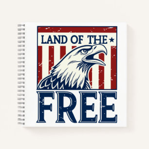 Carnet Terre des Libres - Vintage USA Eagle Graphic