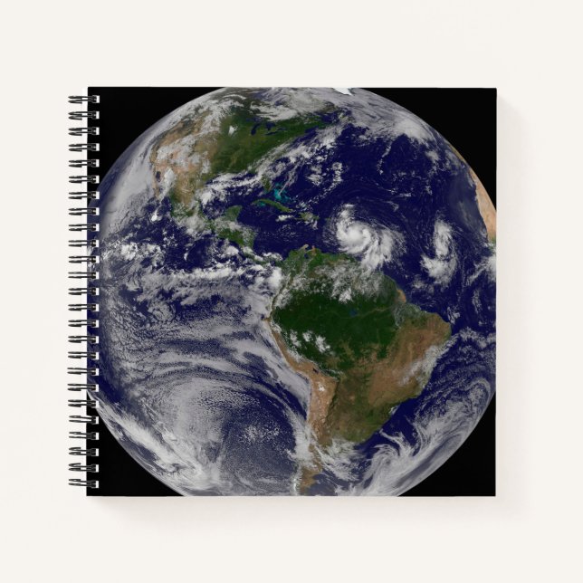 Carnet Terre Pleine Avec Tempêtes Tropicales Dans L'Atlan (Devant)