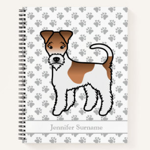 Carnet Terrier à poil dur blanc et fauve Chien mignon & n